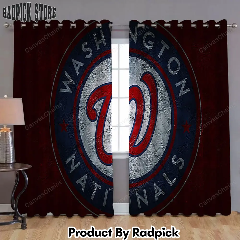Radpick washington nationals window curtains american baseball team red stone washington nationals curtains living room curtains for window rp85289